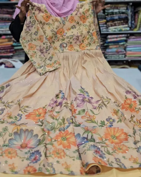 Tissue Anarkali Kurti | AK1407